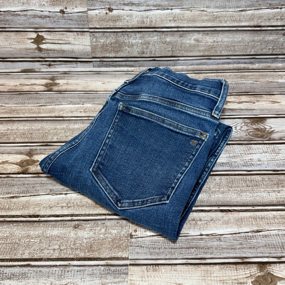 Madewell Stovepipe Jeans Women 27 Blue High Rise Straight Leg Denim